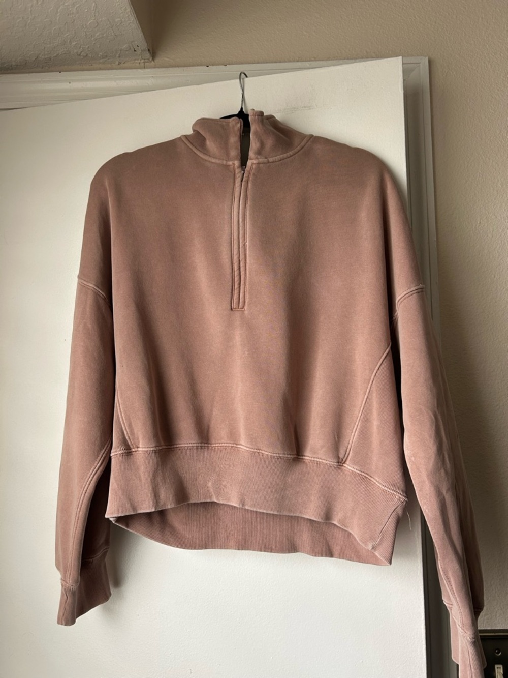 Brown Half-Zip Sweatshirt